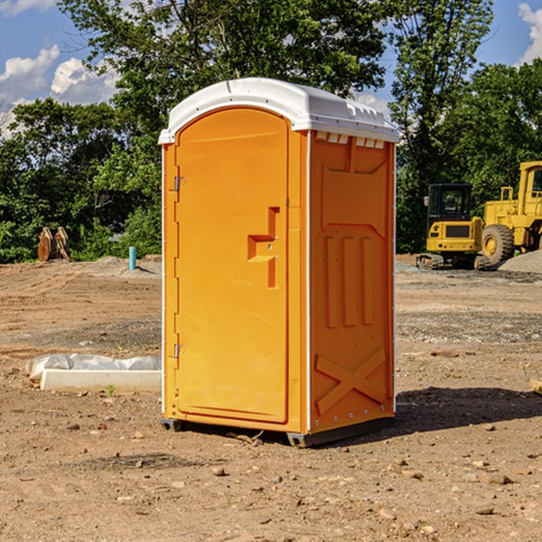 how often are the porta potties cleaned and serviced during a rental period in Lanier County